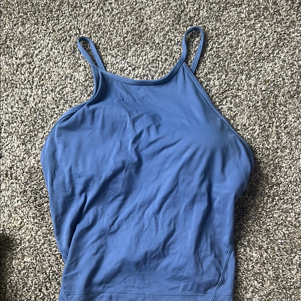 Lululemon Athletica Blue Fitted Sleeveless Tank Top